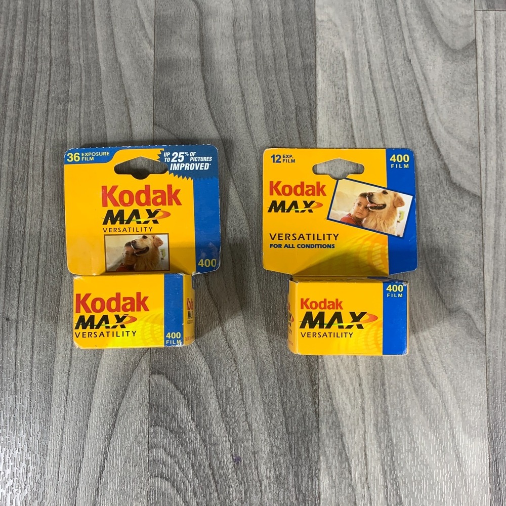 Lot of 2 Kodak Max Versatility 400 Film 24 Exposures Exp 04/2004